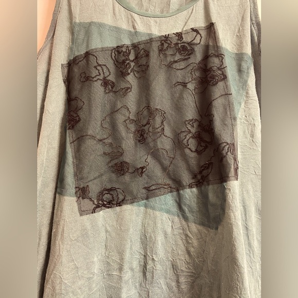 Simply Vera Vera Wang Green Floral Lace Tank L - Picture 2 of 6